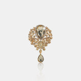 Alloy Rhinestone Teardrop Brooch 