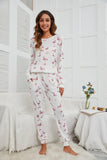 Flamingo Long Sleeve Top and Pants Lounge Set Lingerie & Nightwear