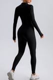 Half Zip Mock Neck Active Jumpsuit 