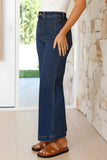 High Waist Bootcut Jeans with Pockets 