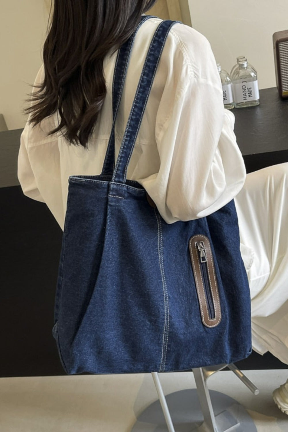 Medium Denim Tote Bag 
