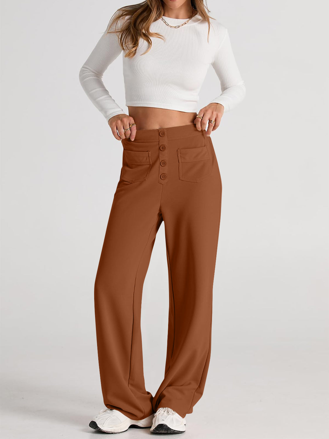 High Waist Wide Leg Pants Pants