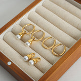 Titanium Steel Huggie Earrings 