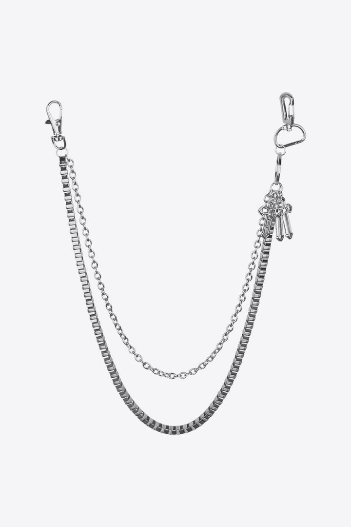 Double-Layered Cross Waist Chain 