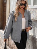 Snap Down Dropped Shoulder Jacket 