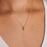 Titanium Steel Inlaid Zircon Pendant Necklace 