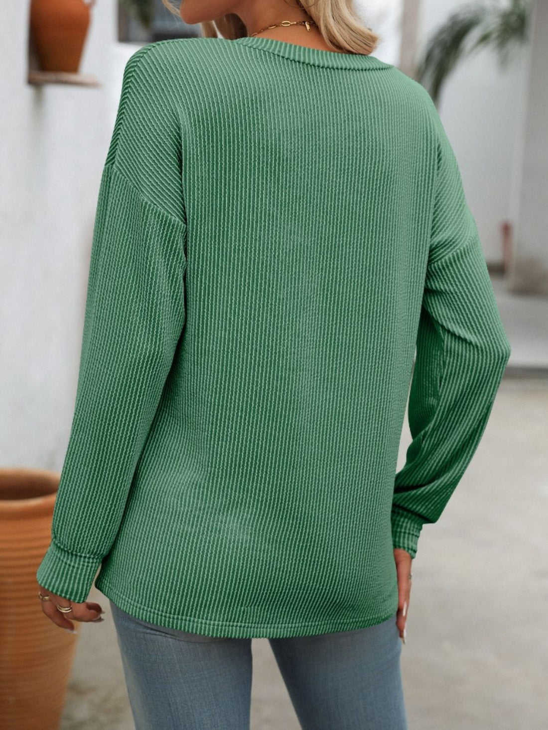 Mandy V-Neck Long Sleeve T-Shirt 