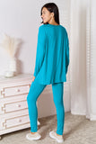 Basic Bae Full Size V-Neck Soft Rayon Long Sleeve Top and Pants Lounge Set 