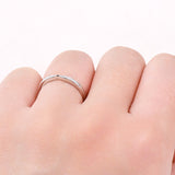 925 Sterling Silver Inlaid Moissanite Ring 