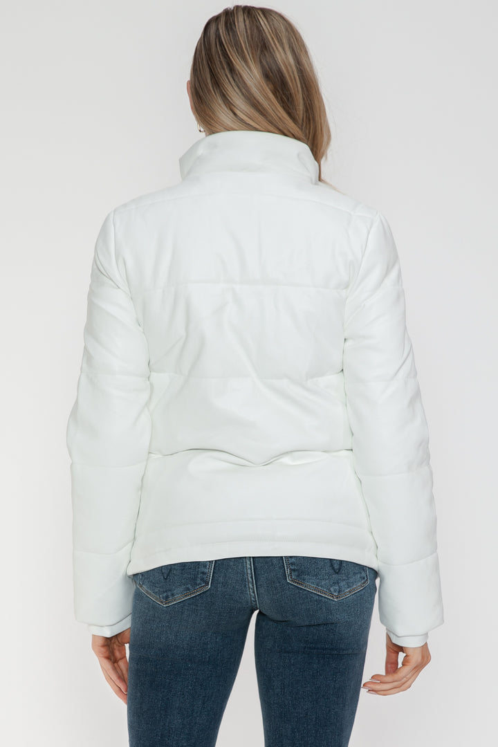 YMI Pocketed Zip Up Turtleneck Puffer Jacket 