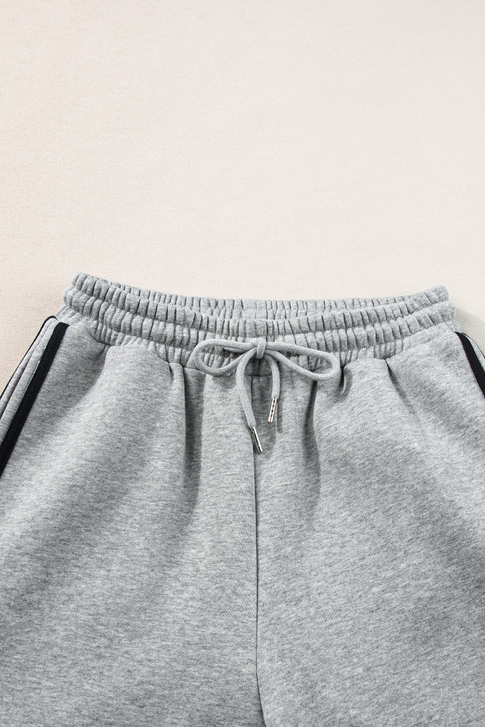 Side Striped Round Neck Top and Pants Active Set 