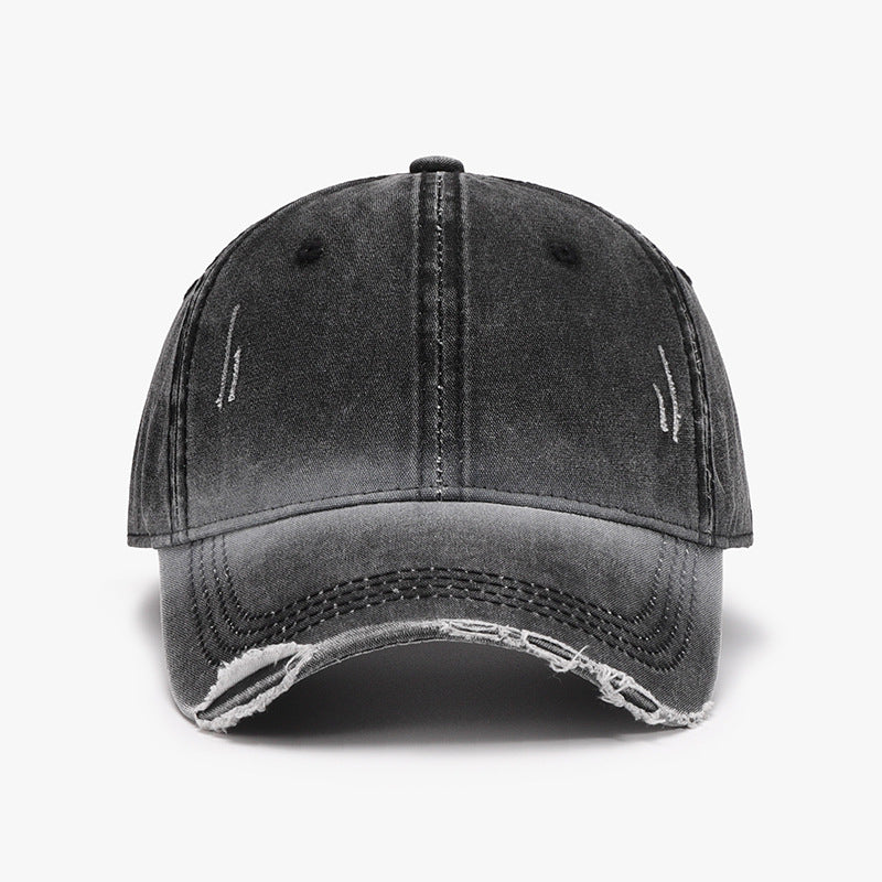 Distressed Washed Adjustable Baseball Cap 