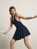 Backless Halter Neck Active Dress 