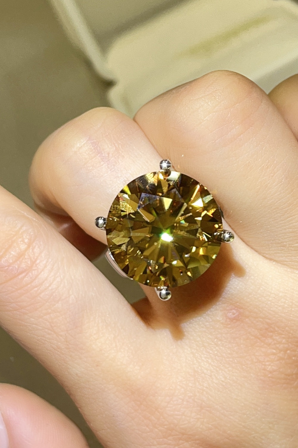 20 Carat Moissanite 925 Sterling Silver Ring Accessories