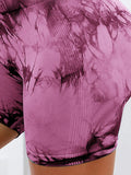 Tie-Dye High Waist Active Shorts 