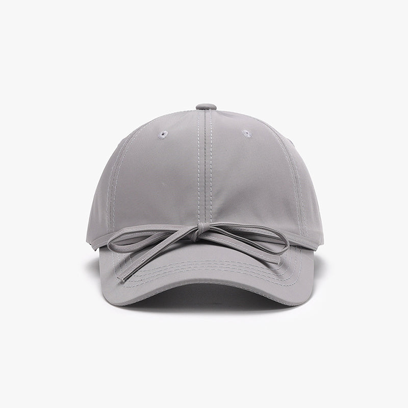 Tied Bow Cotton Baseball Cap 