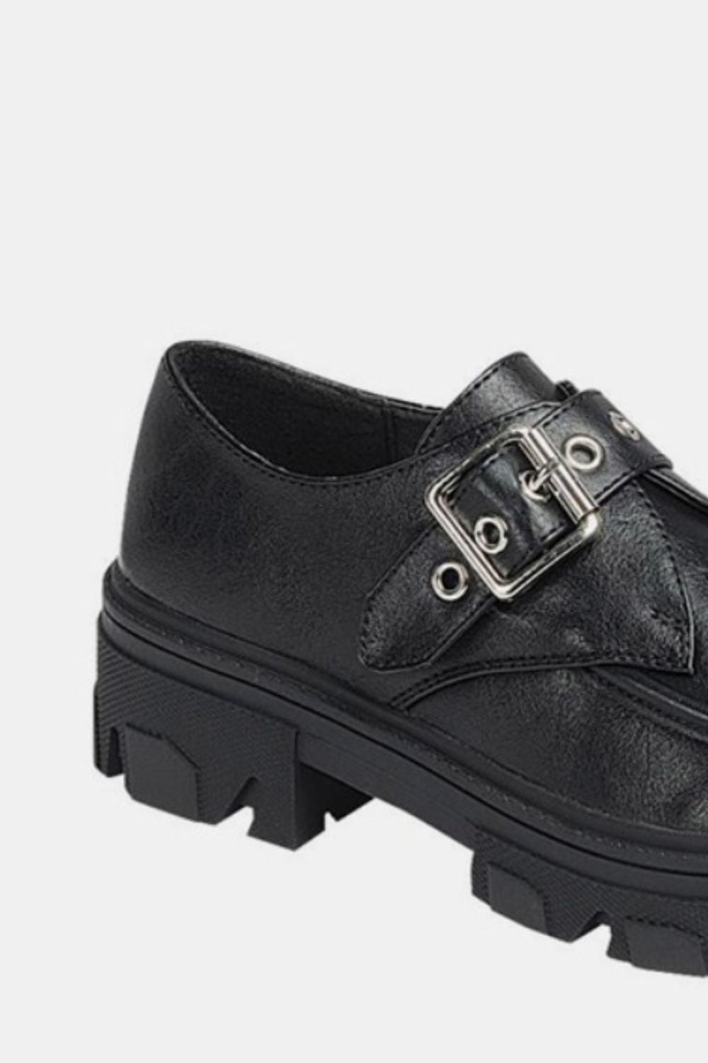 Forever Link Buckled Platform Lug Sole Loafers 