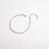925 Sterling Silver Inlaid Zircon Bracelet 