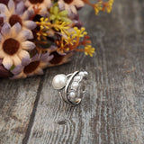 Alloy Three-Layered Open Ring 