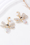Natural Stone Bee Dangle Earrings 