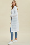 Double Take Full Size Open Front Longline Cardigan 