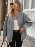 Snap Down Dropped Shoulder Jacket 