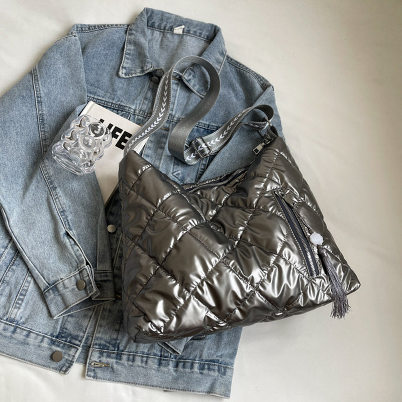 Quilted Nylon Travel Bag 