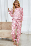 Shiny Tie-Dye Long Sleeve Top and Drawstring Joggers Lounge Set Lingerie & Nightwear