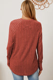 Basic Bae Full Size Ribbed Thumbhole Sleeve T-Shirt 