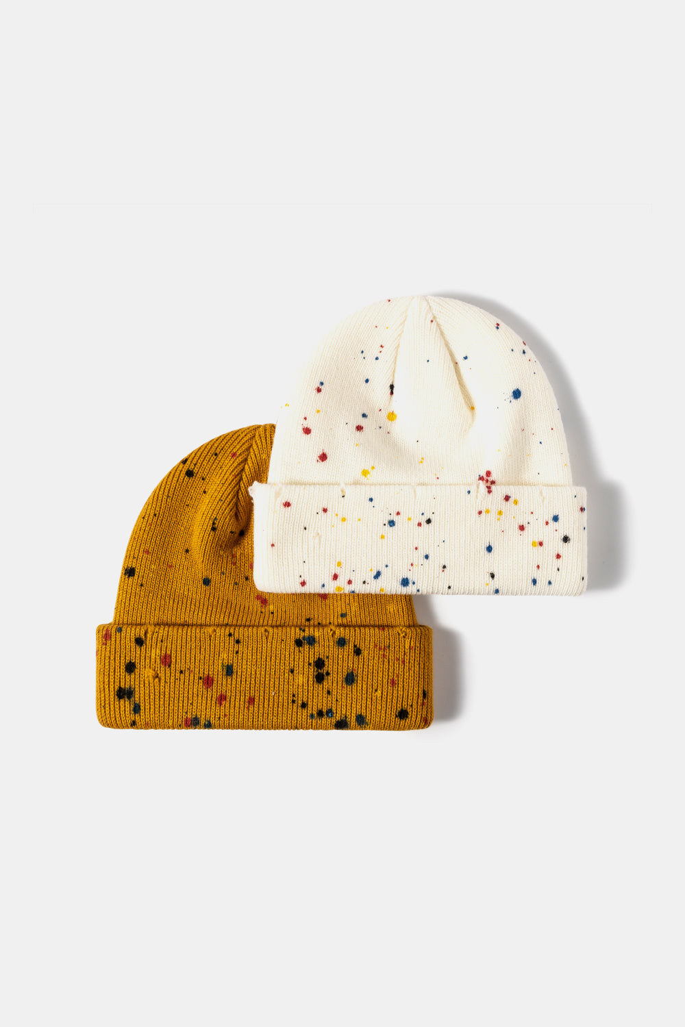 Confetti Rib-Knit Cuff Beanie 