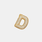 Inlaid Zircon Bubble Initial Necklace 