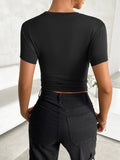 Devine Round Neck Short Sleeve T-Shirt 