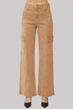 RISEN Full Size High Rise Wide Leg Cargo Jeans 
