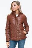 Snobbish Pocketed Zip Up Turtleneck Puffer Jacket 