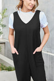 Double Take Full Size Sleeveless Straight Jumpsuit 