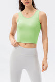 Round Neck Wide Strap Active Tank 