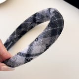 Bow Plaid Polyester Hair Headband 