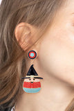 Witch's Hat Shape Synthetic Pearl Dangle Earrings 