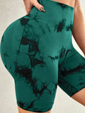 Tie-Dye High Waist Active Shorts 