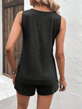 Casual Wide Strap Tank Top and Shorts Set Two Piece Dresses