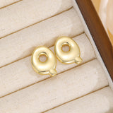 18K Gold-Plated Bubble Letter Stud Earrings 