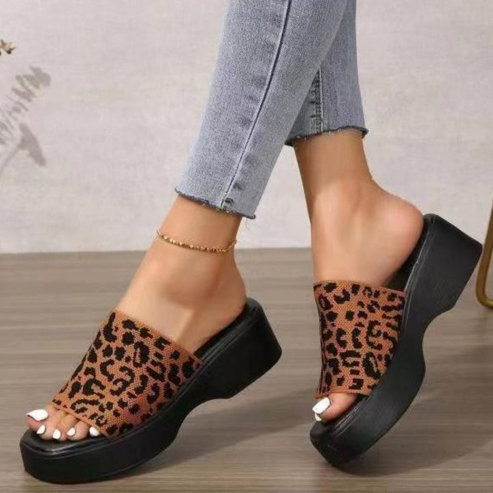 Open Toe Platform Cloth Sandals 