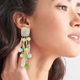 Acrylic Bead Dangle Earrings 