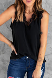 Eyelash Lace V-Neck Tank Top 