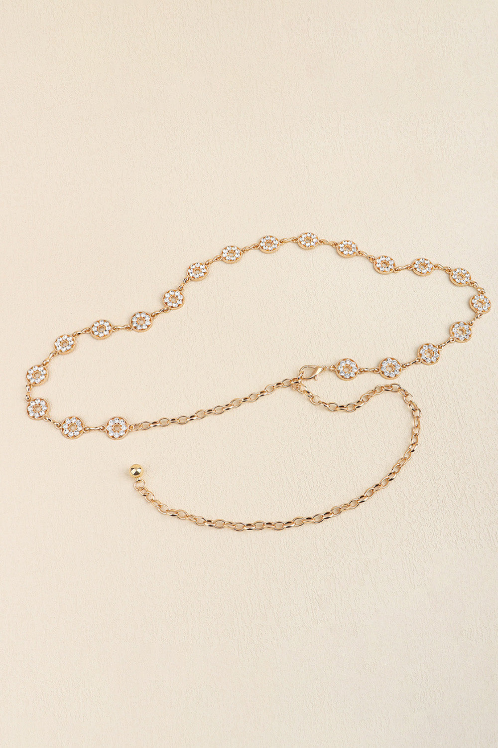 Rhinestone Decor Zinc Alloy Belt 