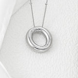 Copper Bubble Letter Pendant Necklace 