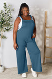Double Take Full Size Wide Strap Overall with Pockets 