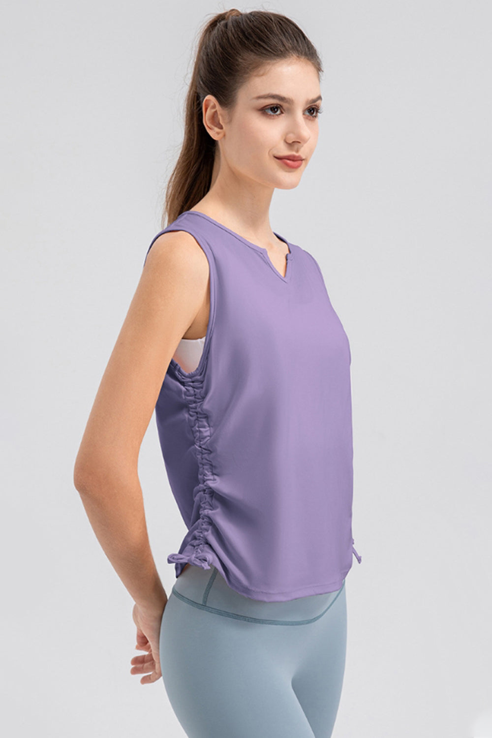 Notched Wide Strap Active Tank 