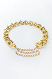 1.2" Width Acrylic Curb Chain Belt 