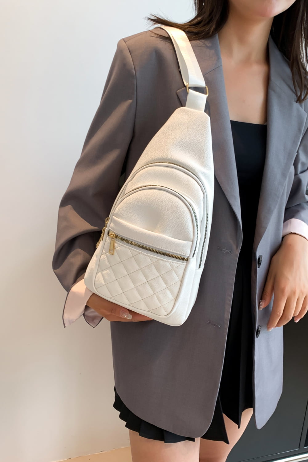 PU Leather Sling Bag 